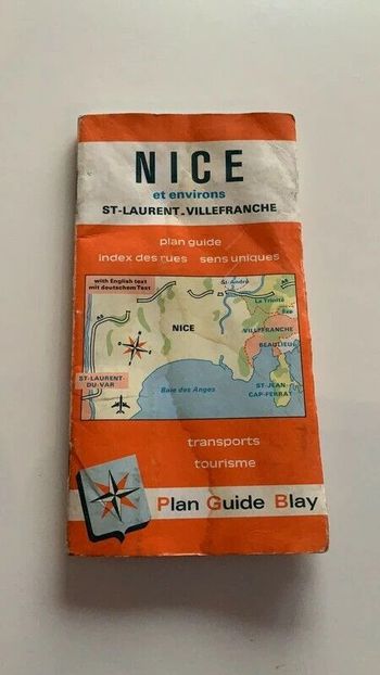 Guide Plans Nice et ses environs Vintage 1989