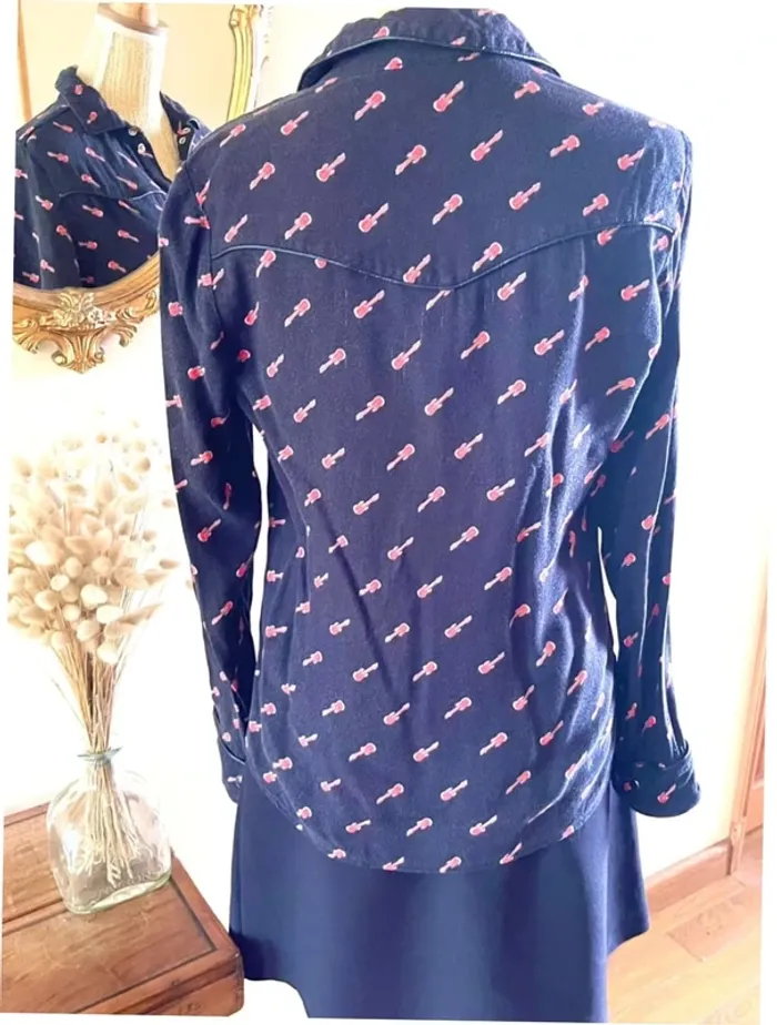 Chemisier Kookai - Taille M - Imprimé Guitares électrique - photo numéro 12