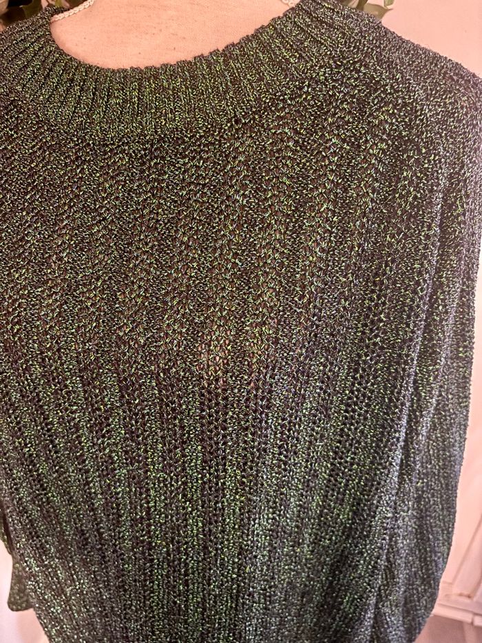 Robe pull mailles vertes, L, H&M. - photo numéro 3