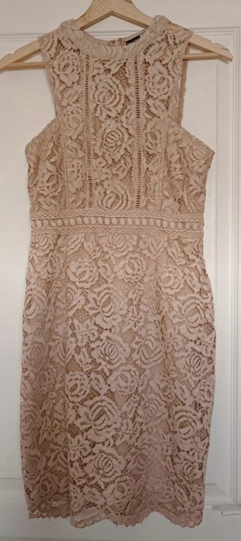 Robe Courte Sans Manches Beige/Rosé Boohoo Femme