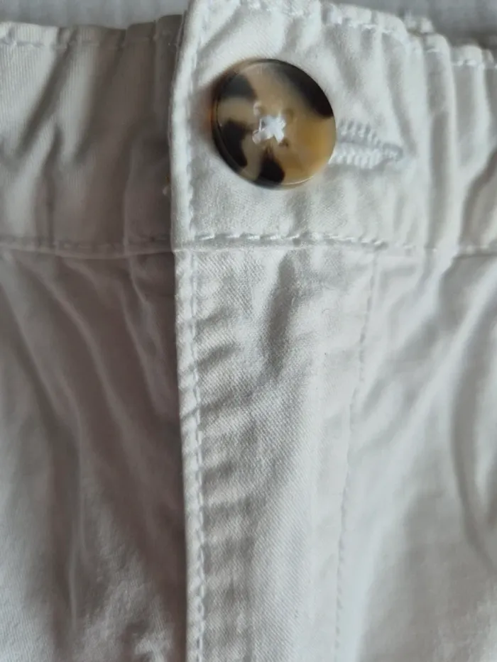 Short blanc Camaïeu bouton zèbre taille L - photo numéro 2