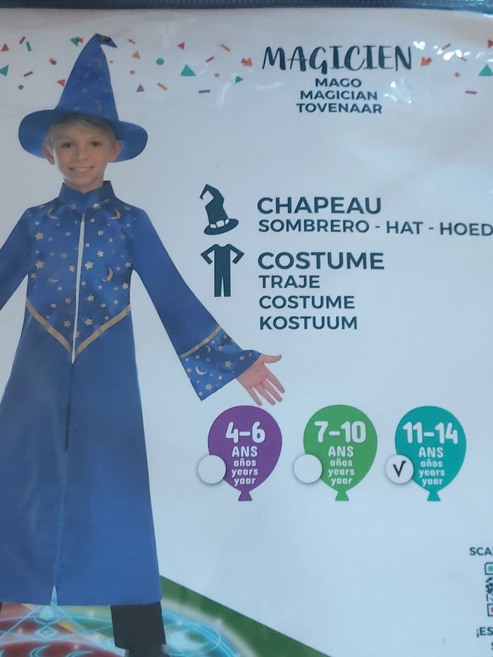 Déguisement magicien 11 ans