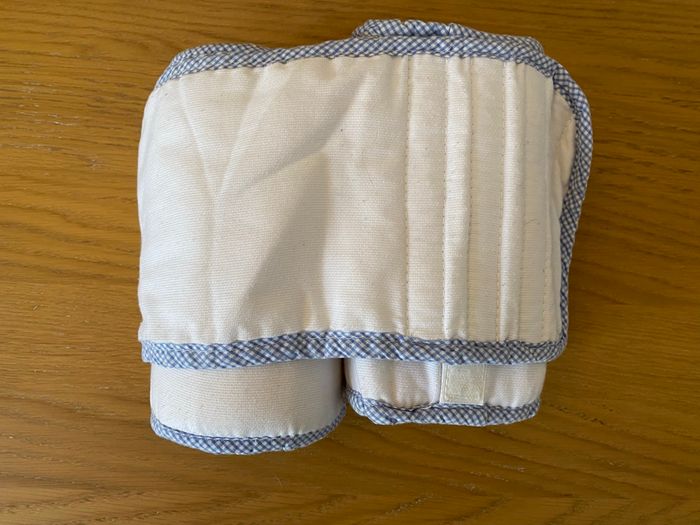 Coussin cale bébé positionneur blanc/bleu réglable - photo numéro 5