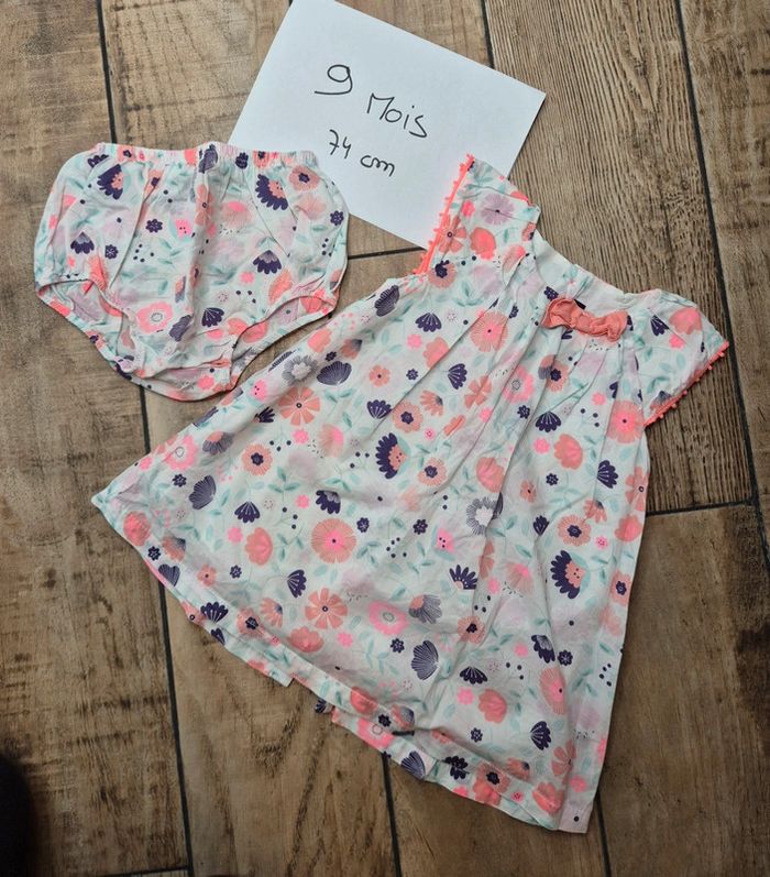 Ensemble robe + culotte bébé fille