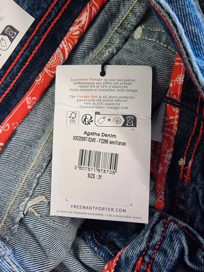 Freeman T. Porter jeans large Agatha * taille 40/42 * - photo numéro 7