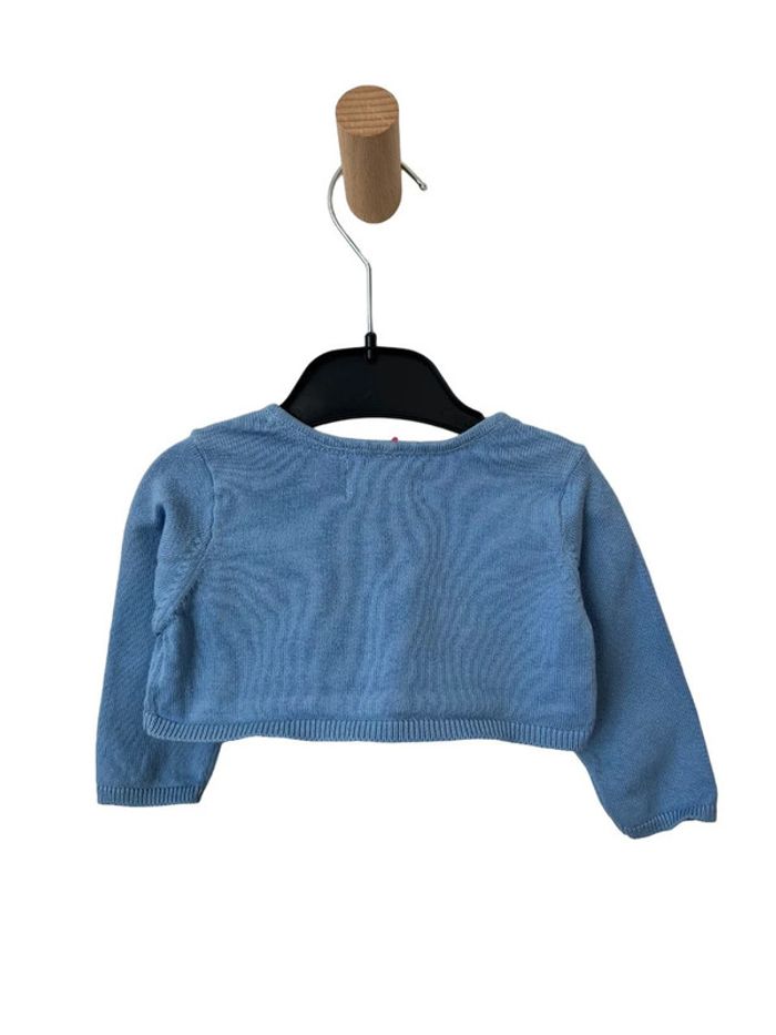 Boléro / gilet court bleu clair - Zara Baby girl 6-9 mois (74cm) - photo numéro 3