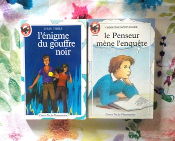 2 CASTOR POCHE L'ENIGME DU GOUFFRE NOIR et LE PENSEUR MENE L'ENQUETE
