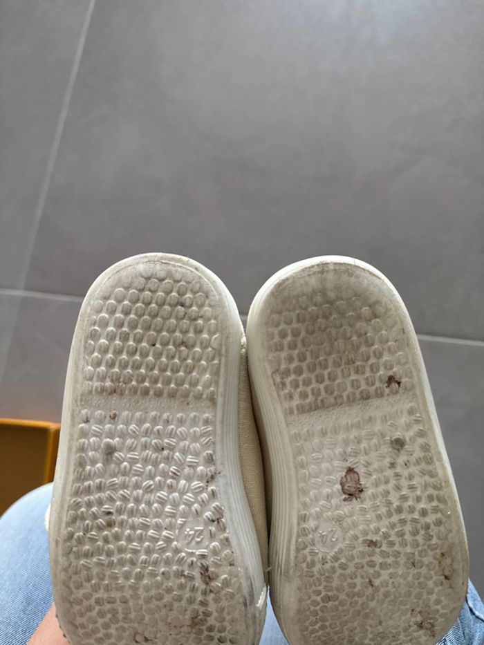 Chaussures en toile crème tex taille 24 - photo numéro 3