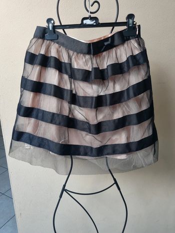 Jupe noire et saumon