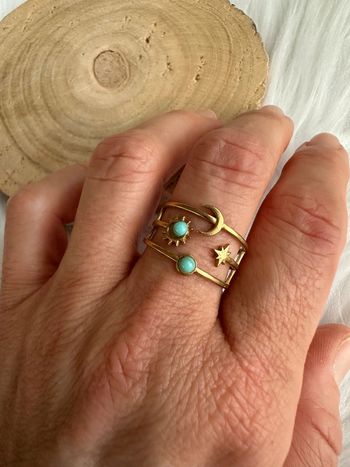 Bague or étoile neuve