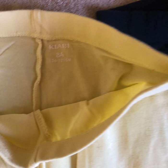 Lot de 2 leggings courts marine et jaune - photo numéro 2