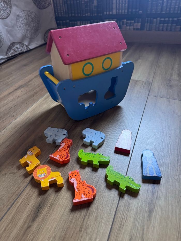 Trieur de formes l'arche de Noé en bois - photo numéro 2