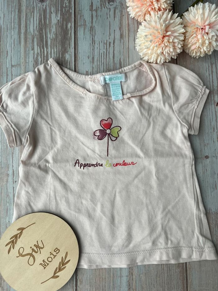 Lot 9 tshirts manches courtes + 1 bandeau 6 mois - photo numéro 6