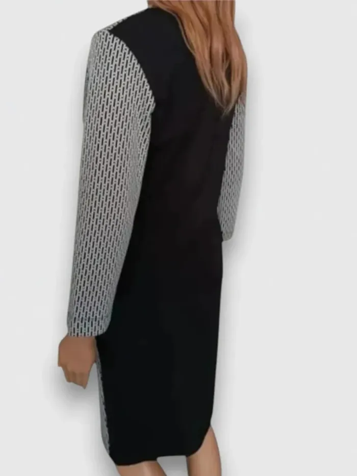 robe midi Maille Demoiselle gris et noir taille M - photo numéro 4