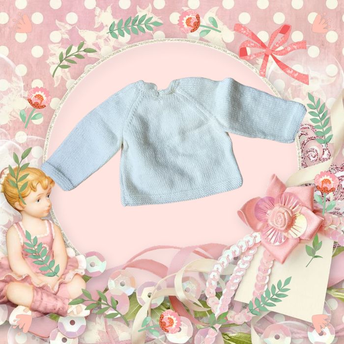 Pull pour bébé fille taille 3 mois fait main - photo numéro 2
