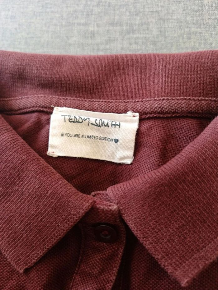 C56 robe polo bordeaux Teddy Smith S - photo numéro 3