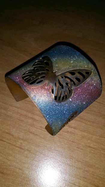 Bracelet arc en ciel papillon