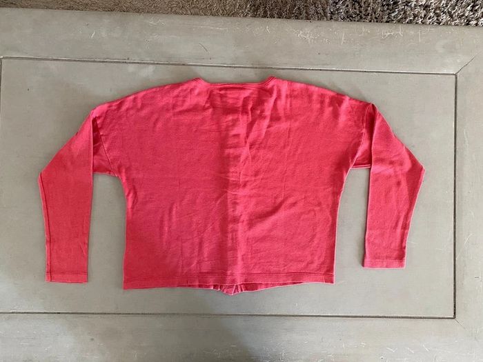 Cardigan corail Petit Bateau 10 ans en coton et lin - photo numéro 10