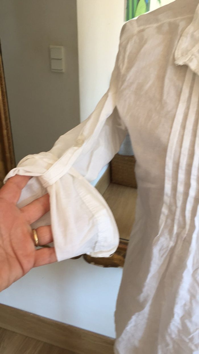 Chemise coton taille S blanche vintage - photo numéro 3