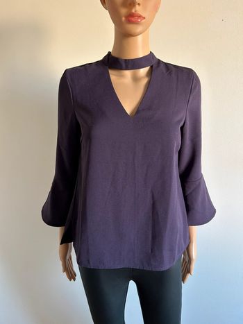 Blouse violette avec manches 3/4 Vero Moda taille S jamais portée