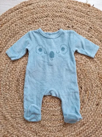 Pyjama velours naissance