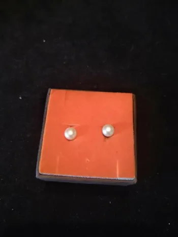 Bijoux Boucles d'oreilles Perles Blanches