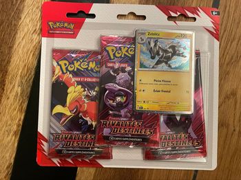 Tripack Pokémon Rivalités Destinées EV10 Zeblitz FR Neuf
