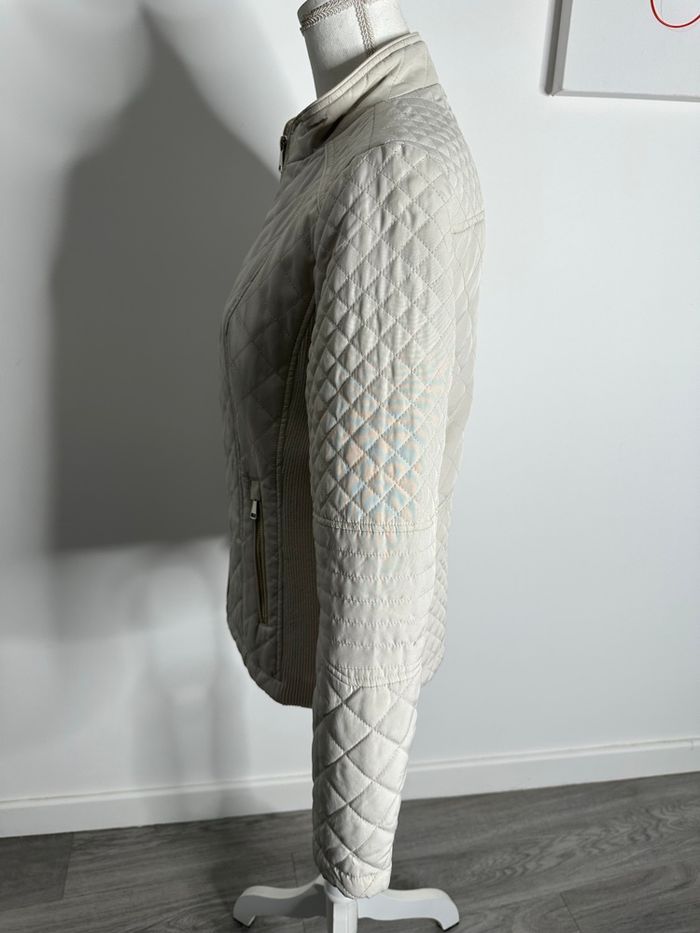 Veste matelassée doudoune fine blanc crème T40 L - photo numéro 2