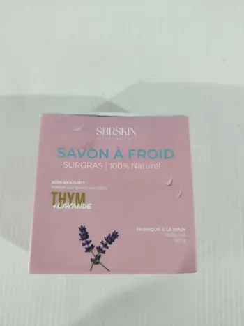Sbrskin savon à froid surgras 100% naturel  thym et lavande 100 gr valeur 25€