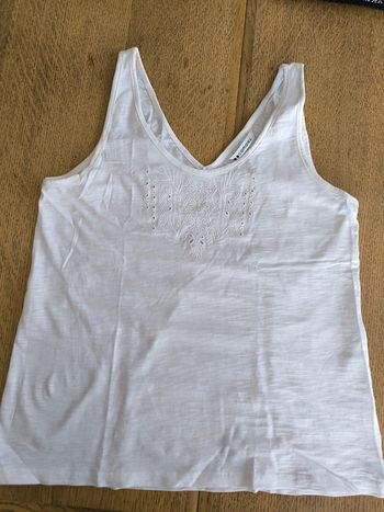 Débardeur blanc. Camaïeu. Taille M
