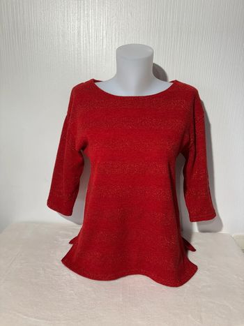 Pull Bohème Rouge Pailleté T.M