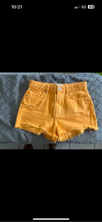 Short en jean orange
