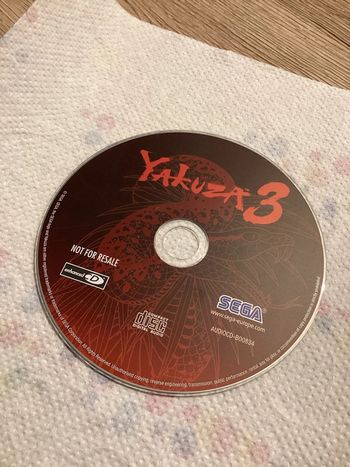 CD audio seul du jeu yakuza 3