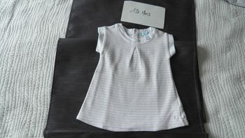 Robe manches courtes rayée 12 mois Okaïdi