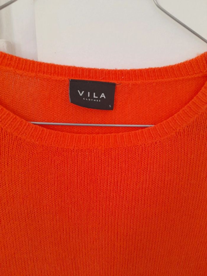 Pull léger corail noir - Vila - photo numéro 3