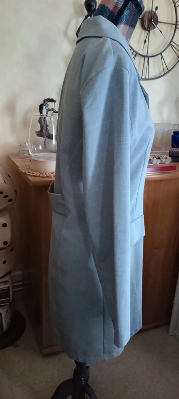 Veste blazer longue grise - photo numéro 2