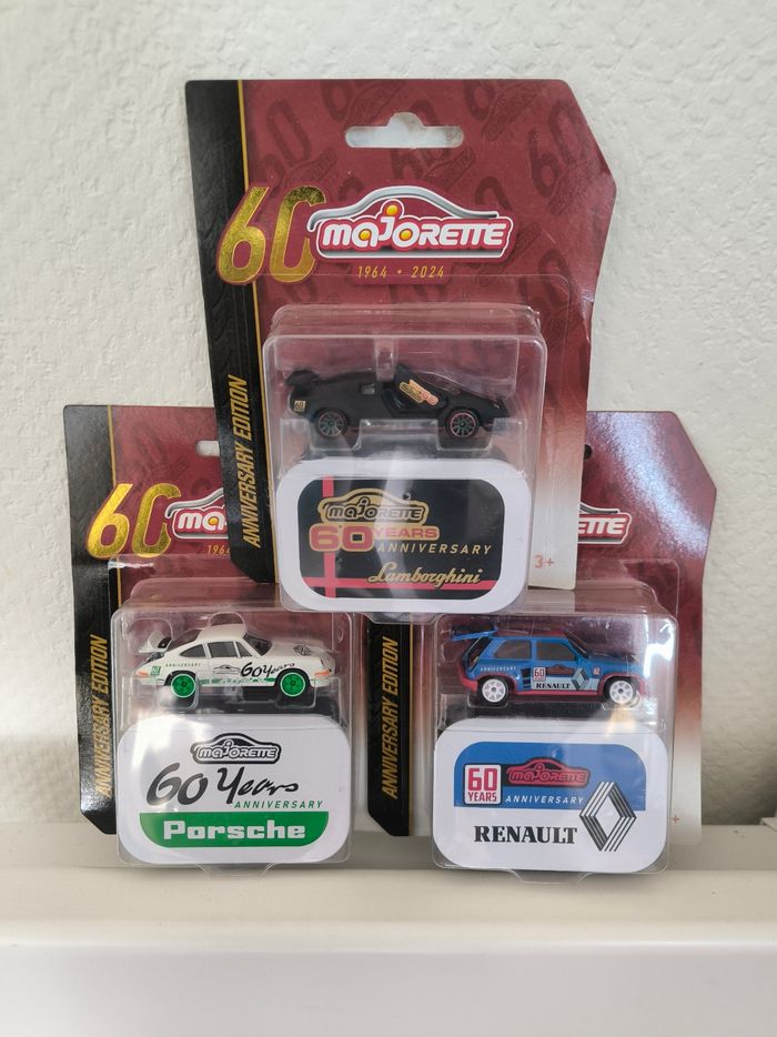 Lot 3 voitures Majorette 60 ème anniversaire