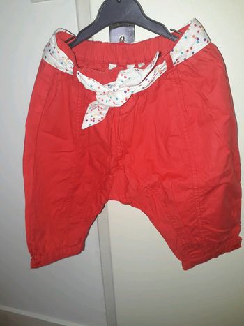 Sarouel fille rouge 24 mois