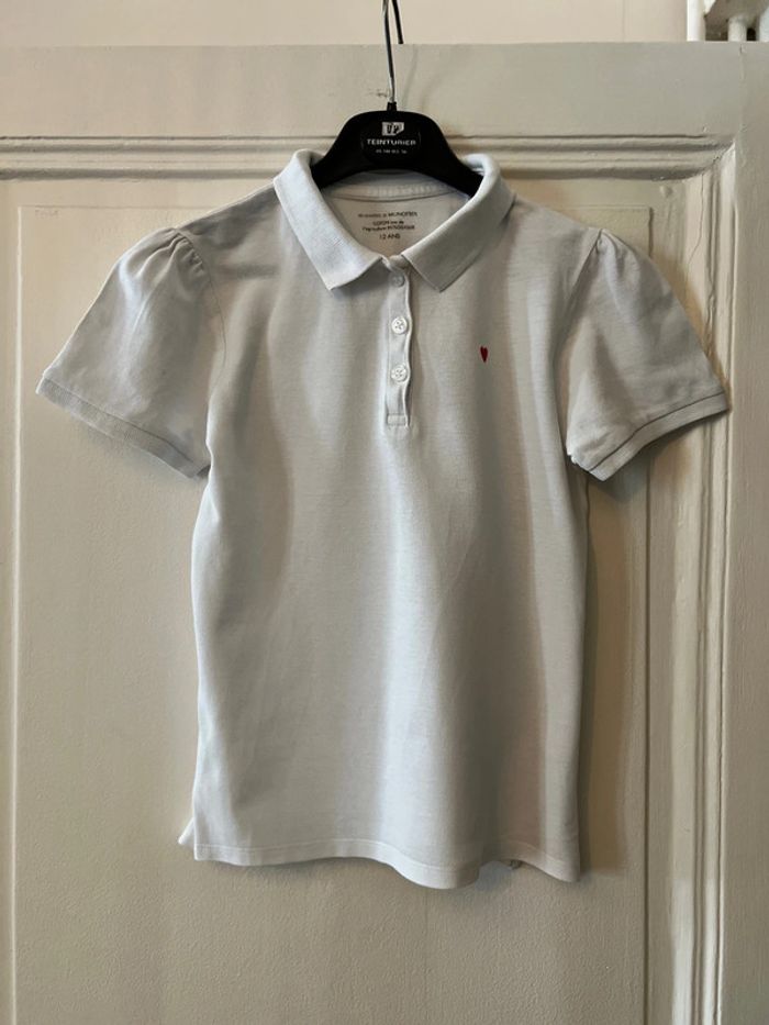 Polo manches courtes cœur brodé 12 ans - Monoprix Teens