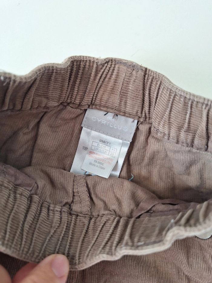 Pantalon Marron Cyrillus 9 Mois - photo numéro 3