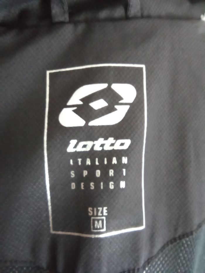 Veste de survêtement homme taille M marque lotto, noir, blanc, motif - photo numéro 6