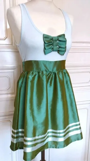 Max C Robe Preppy Taffetas Menthe TS