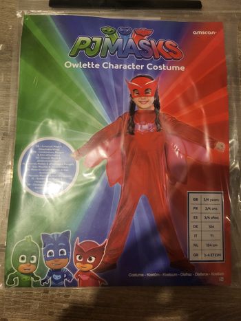 Deguisement pyjamasques Neuf Taille 3-4 ans 