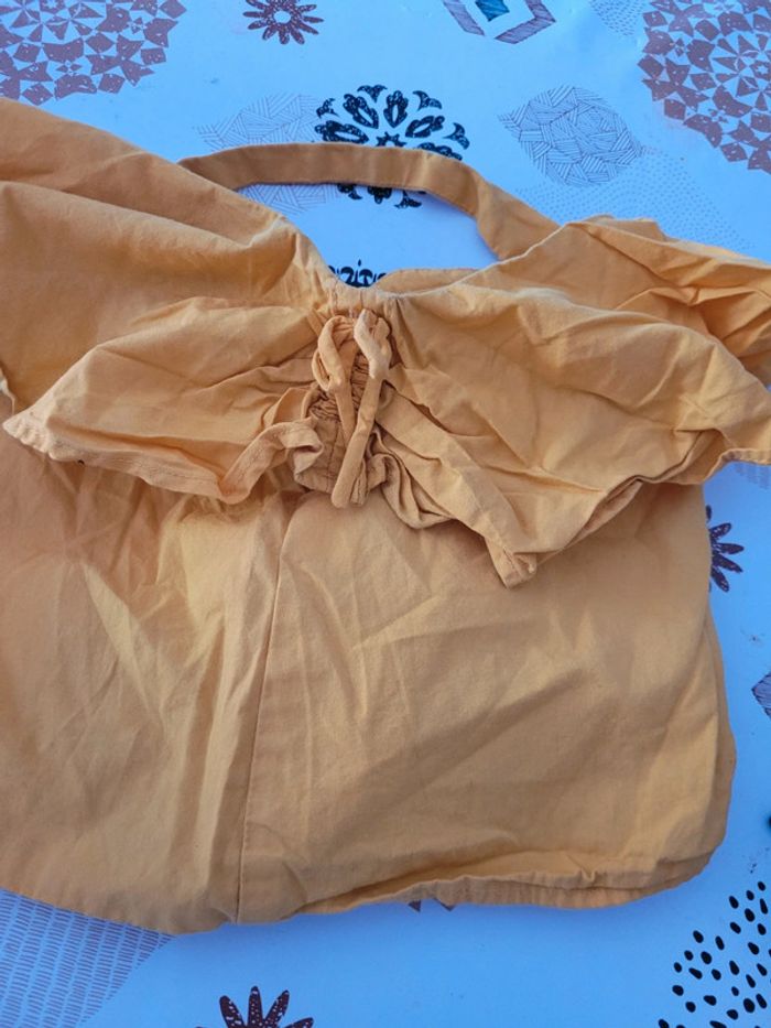 Tunique jaune crop top volant 5 ans Zara girls - photo numéro 4