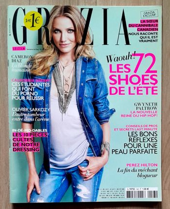 Magazine Grazia juin 2012 spécial Cameron Diaz