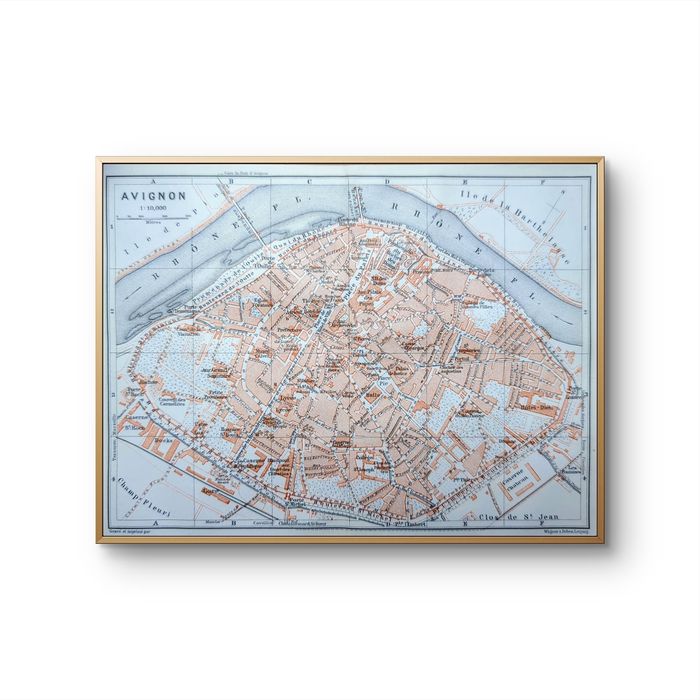 Imprimée en 1910, plan d'Avignon, Vaucluse. Original Vintage Authentique. - photo numéro 8