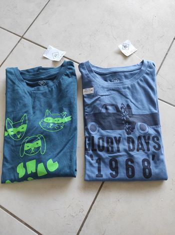 Lot de 2 tee shirt manches longues 11-12 ans garçon neuf étiqueté