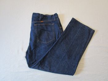 Jean Rustler by Wrangler homme 100% coton coupe droite straight leg Taille 50 W40 L30 Bleu brut (J26