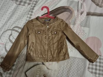 Veste simili cuire fille 6 ans