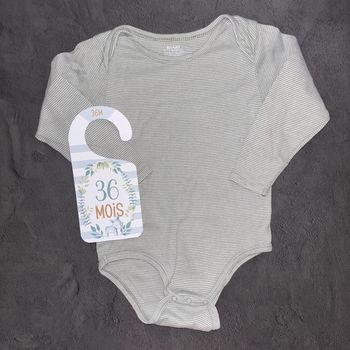 Body rayé marin vert unisexe Kiabi / 36 mois / Très bon état